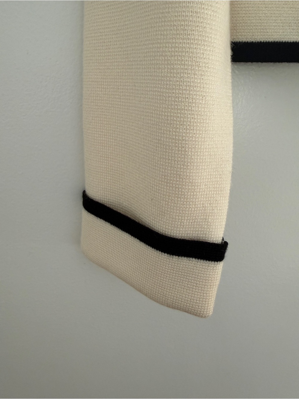 Sezane Brielle Cardigan Ecru / Black - Size S - Picture 7 of 11